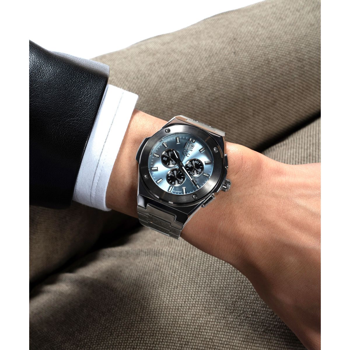 Guess Collection Sportchic Men 44 mm Blue Dial Chronograph Watch Z33001G7MF