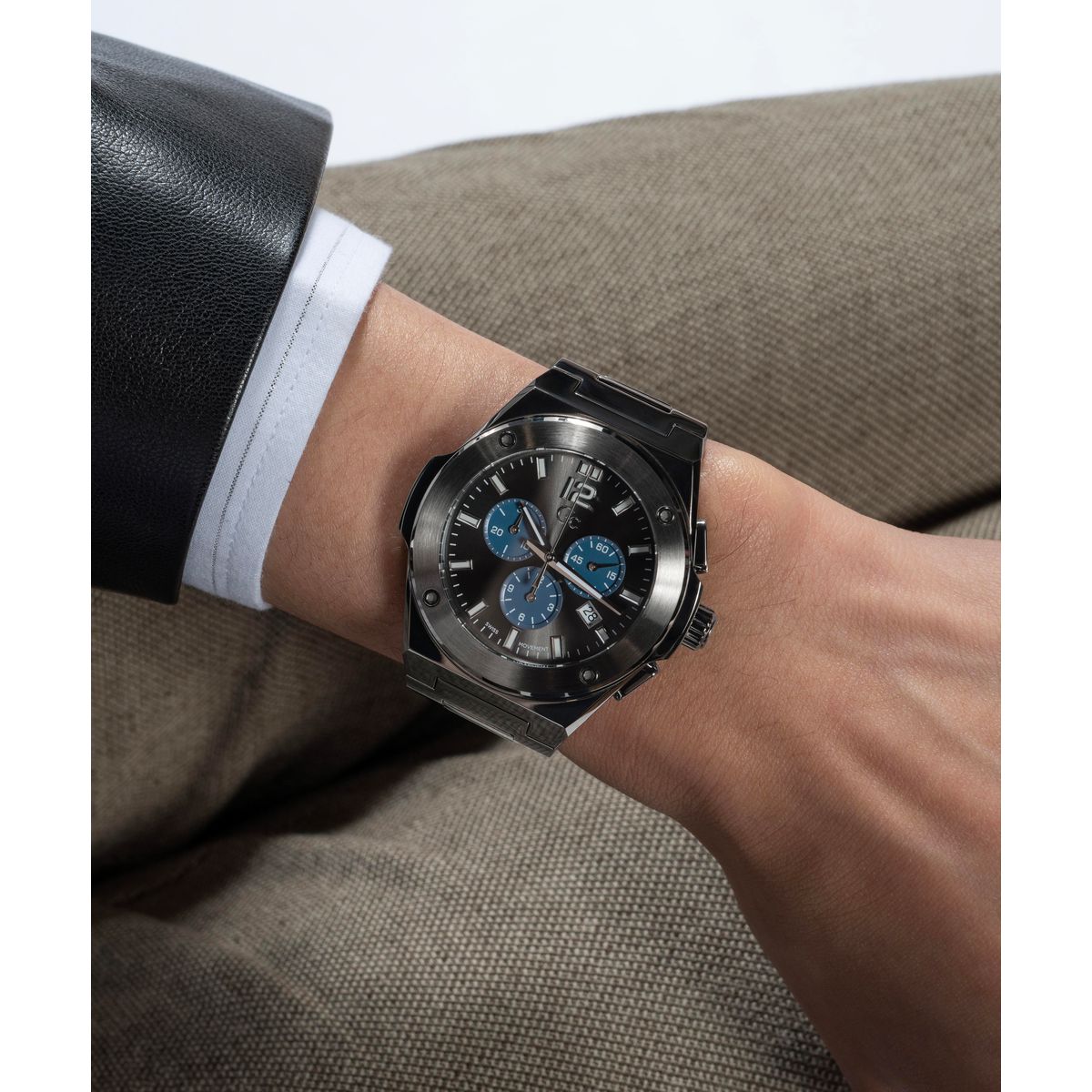Guess Collection Sportchic Men 44 mm Grey Dial Chronograph Watch Z33003G5MF