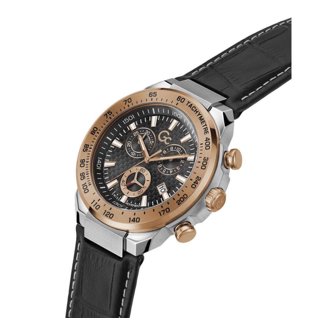 GC First Class Black Round Dial Analog Men Watch - Z35003G4MF