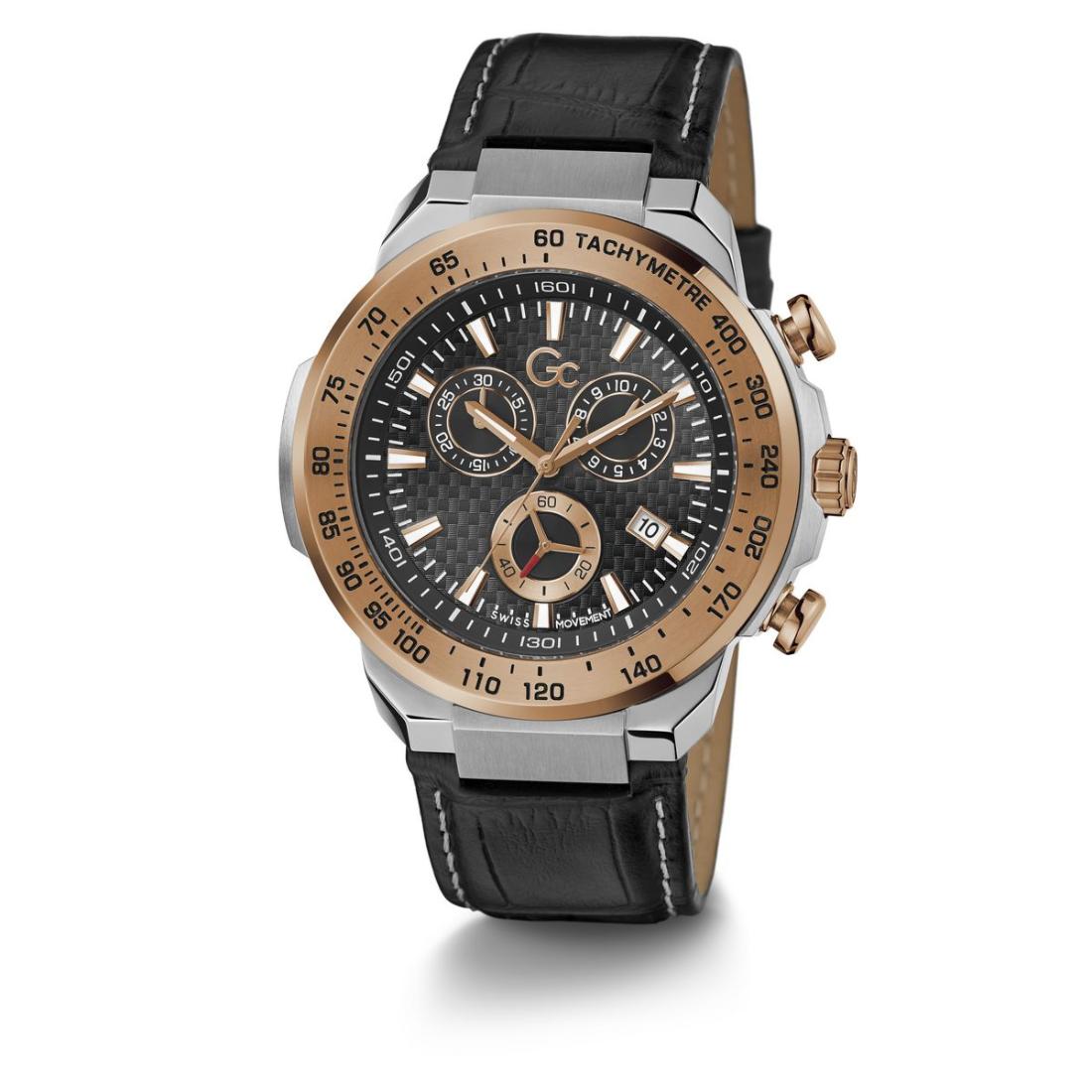 GC First Class Black Round Dial Analog Men Watch - Z35003G4MF