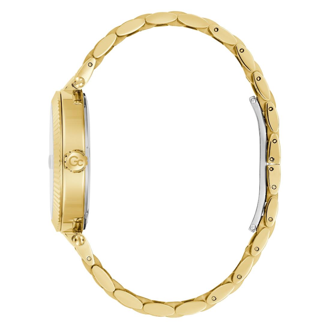 Guess Collection Flair 38 mm Yellow Gold Dial Women Analog Watch Z36002L6MF