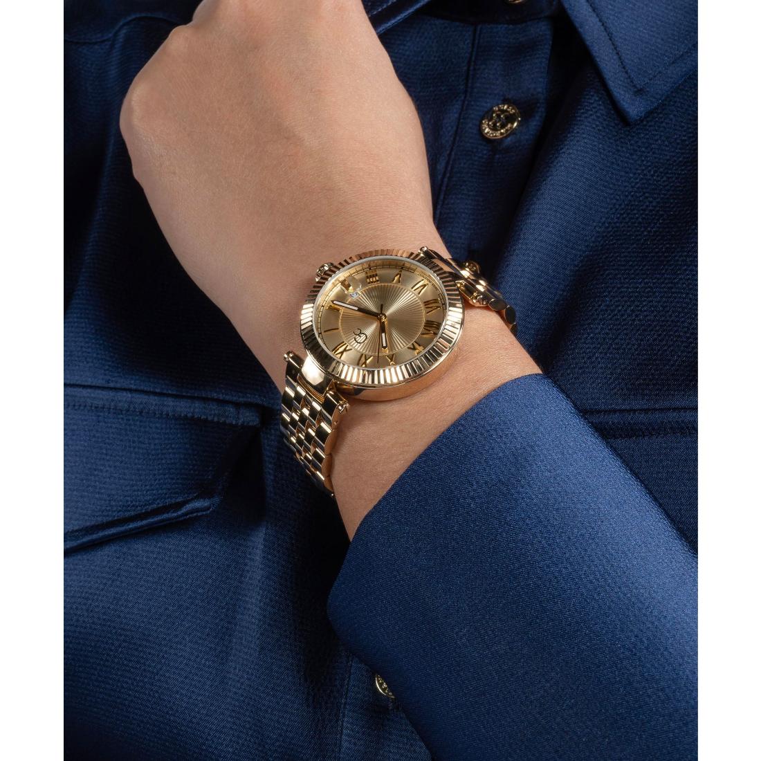 Guess Collection Flair 38 mm Yellow Gold Dial Women Analog Watch Z36002L6MF
