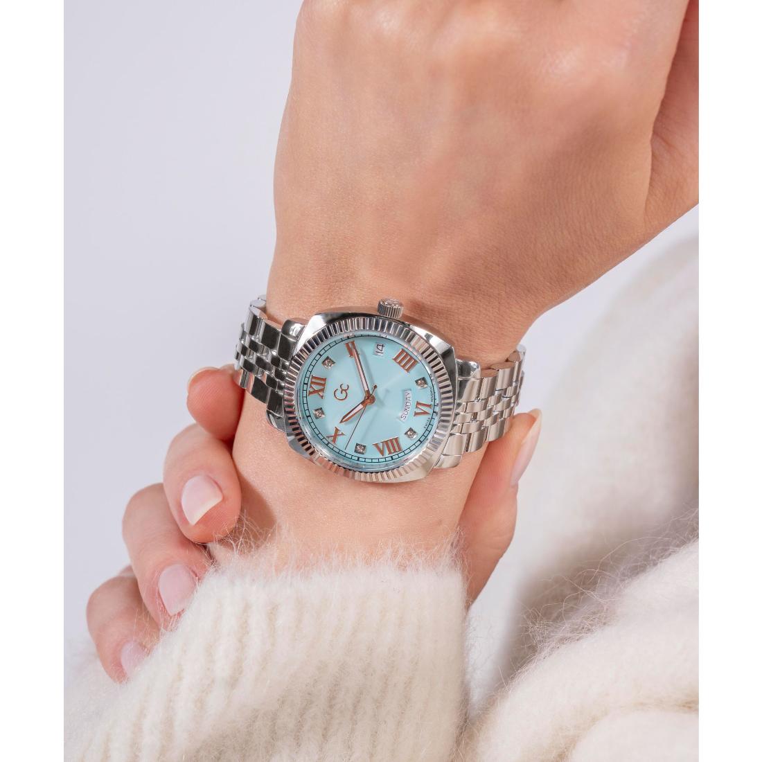 Guess Collection Flair Coussin Lady 34 mm Blue Dial Women Analog Watch Z44001L7MF