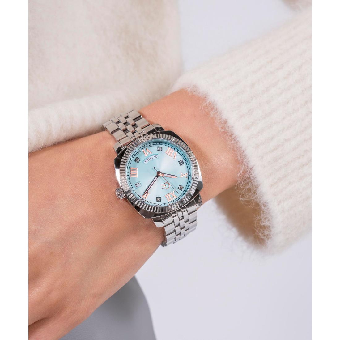 GC Flair Coussin Lady 34 mm Blue Dial Women Analog Watch - Z44001L7MF