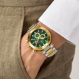 Guess Collection Classic Men 44 mm Green Dial Chronograph Watch Z50004G9MF
