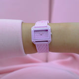 GUESS Pink Dial Modern Women's 33mm Watch  GW0677L2