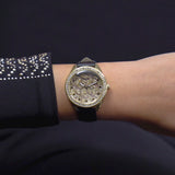 Guess Ladies 36.5 mm Gold Dial Analog Watch GW0608L2