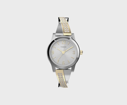 Timex Main Street 25 mm Silver-Tone Dial Women Analog Watch- TW2V69700