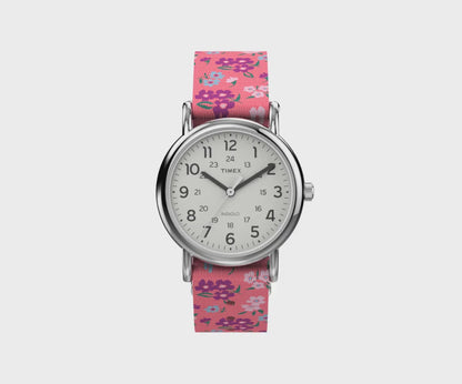 Timex WEEKENDER 31 mm Size Silver Dial Women Analog Watch - TW2V61400