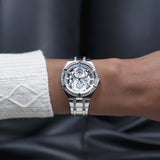 Guess Women 36 mm Size Silver Dial Analog Watch GW0604L1