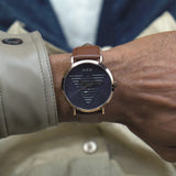 Guess Men 44 mm Navy Dial Analog Watch GW0503G4