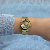 Guess Opaline 34 mm Size Gold Dial Women Analog Watch GW0475L3