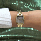 Guess Women 24 mm Gold Dial Analog Watch GW0611L2