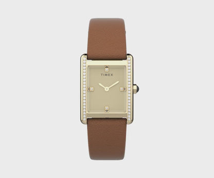 Timex Trend 24 mm Gold-Tone Dial Women Analog Watch- TW2W63900