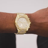 Guess Trend 47 mm Gold Dial Men Chrono Watch GW0899G2