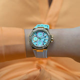 Guess Women 39 mm Blue Dial Analog Watch GW0695L1