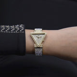 Guess Women 30 mm Gold Dial Analog Watch GW0644L2