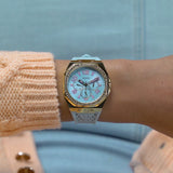 Guess Women 39.5 mm Blue Dial Analog Watch GW0694L1
