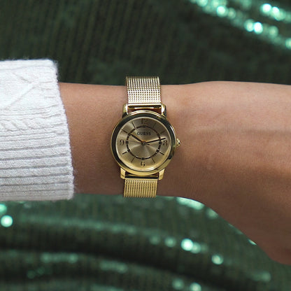 Guess Dress 28 mm Gold Dial Women Analog Watch- GW0666L2