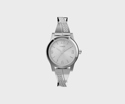 Timex Main Street 25 mm Silver-Tone Dial Women Analog Watch- TW2V69600