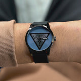 Guess Badge Blue Round Dial Analog Men's Watch GW0781G5