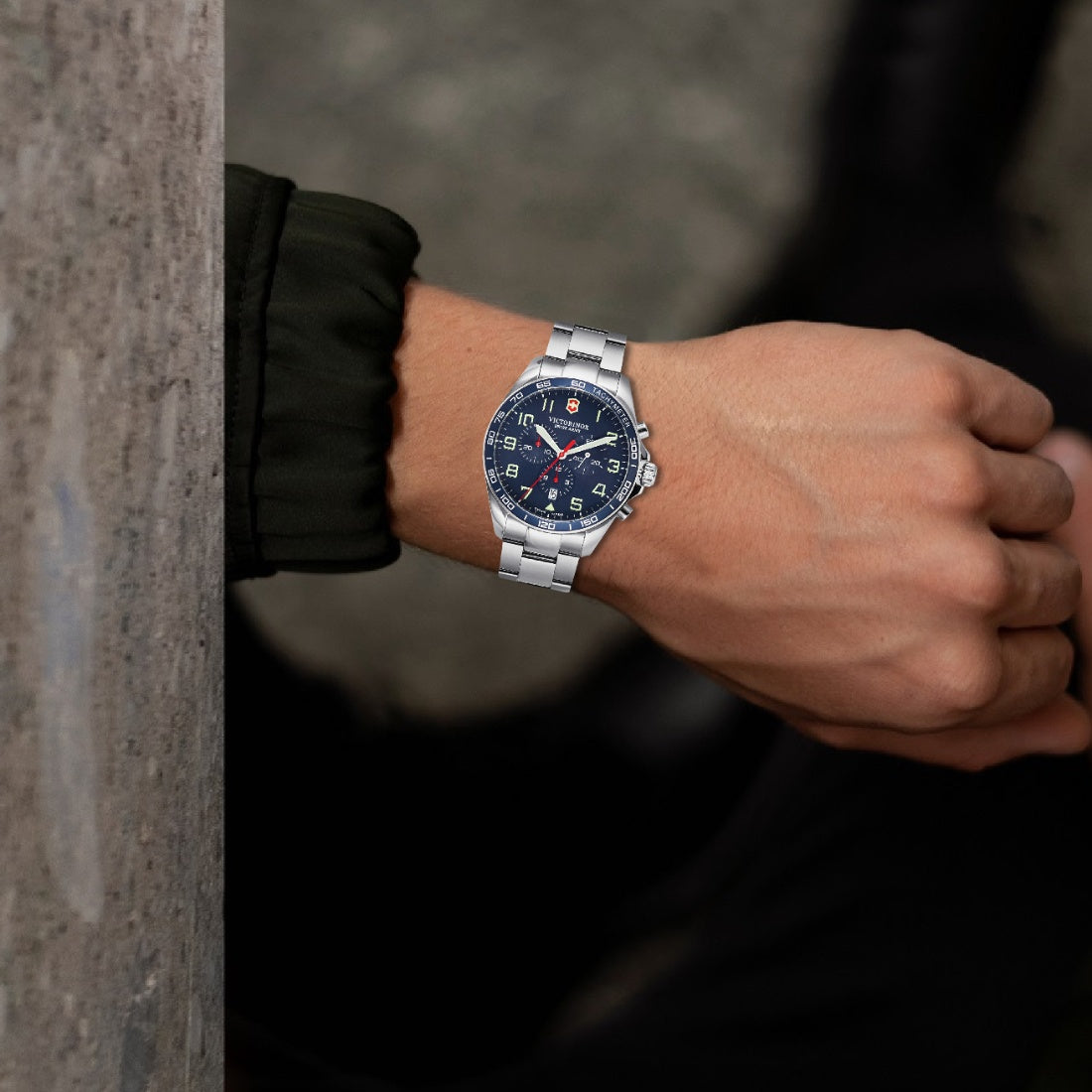 Victorinox Field Force Chronograph 42 mm Blue Dial Men Watch V241857