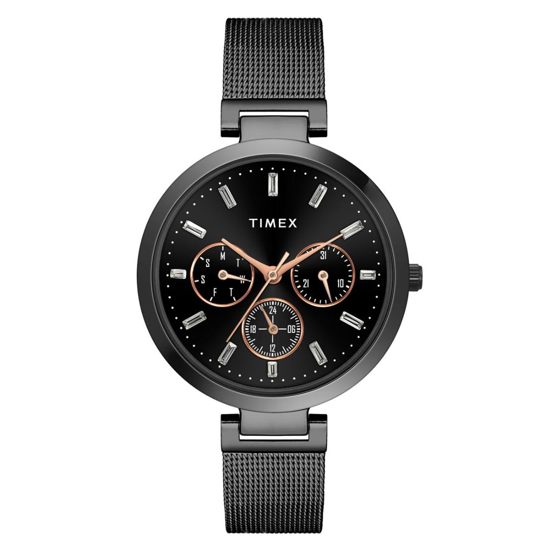 Timex Women Black 35 mm Dial Analog Watch TW000X243