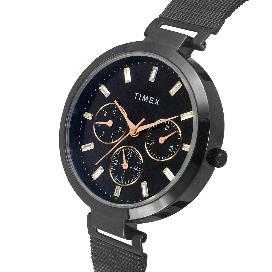 Timex Women Black 35 mm Dial Analog Watch TW000X243