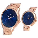 Timex 35 mm Blue Round Dial Analog Unisex Pair Watch TW00PR296