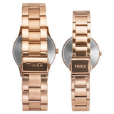 Timex 35 mm Blue Round Dial Analog Unisex Pair Watch TW00PR296