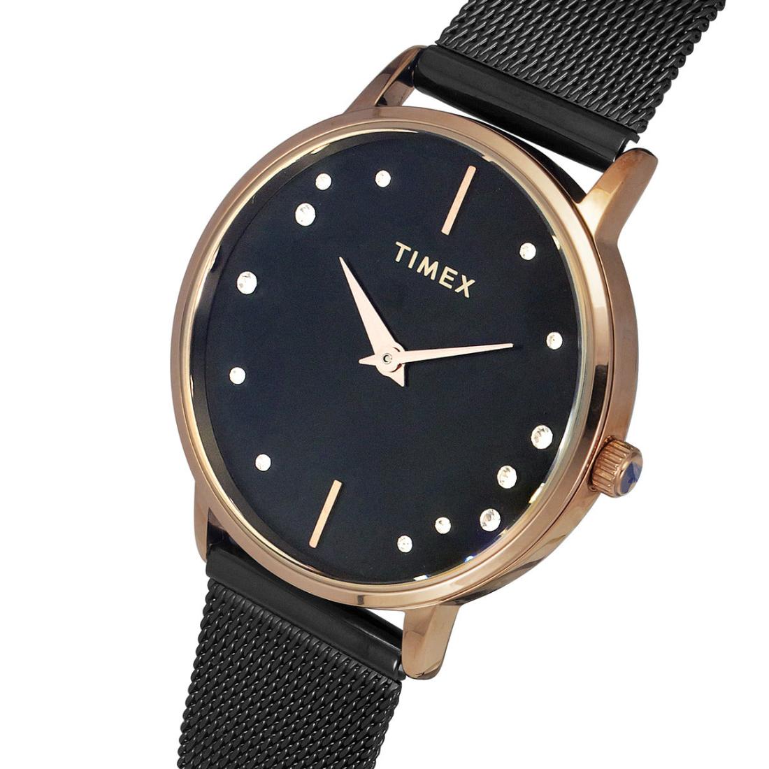 Timex Women Black 32 mm Dial Analog Watch TWEL15603
